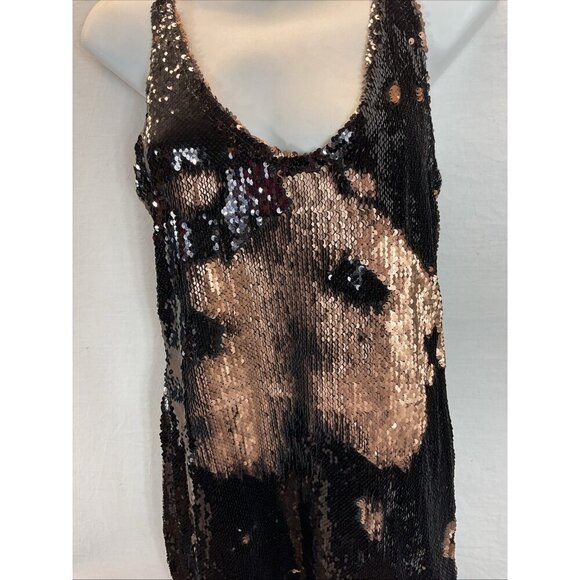 Intimately Free People Seeing Double Sequin Dress size M gold black Vegas party - Picture 3 of 9